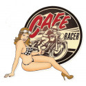 CAFE RACER Pin Up  right laminnated decal