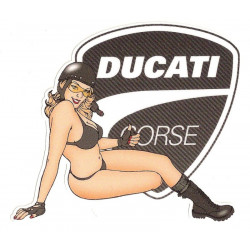 DUCATI Pin Up Sticker UV  80mm x 55mm