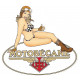 MOTOBECANE  Pin Up droite Sticker vinyle laminé