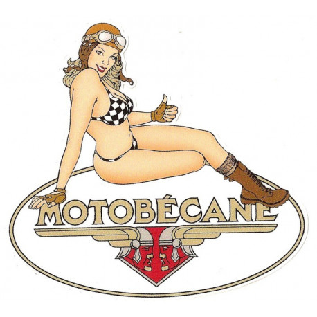 MOTOBECANE  Pin Up Sticker UV 75150mm x 140mm