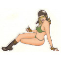 Pin Up  racing Rangos  left laminated decal