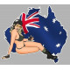 AUSTRALIE  Pin up Sticker 
