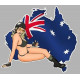 AUSTRALIAN  Pin up Sticker