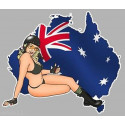 AUSTRALIAN  Pin up Sticker