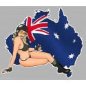 AUSTRALIE  Pin up Sticker 