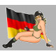 AUSTRALIAN  Pin up Sticker 75mm x 75mm 