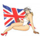 GERMANY  Pin up Sticker 75mm x 75mm 