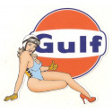 GULF Pin Up right laminated  decal
