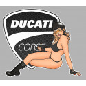 DUCATI CORSE left Pin Up laminated decal