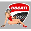 DUCATI CORSE right Pin Up laminated decal