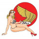 HONDA bike right Pin Up laminated decal