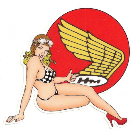 HONDA Moto Pin Up Sticker 