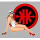 KREIDLER  Pin up droite Sticker vinyle laminé