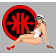 KREIDLER  left Pin up laminated vinyl decal