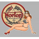 NORTON  left Pin up laminated vinyl decal