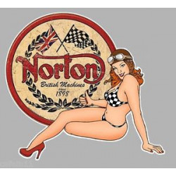 NORTON  Pin up Sticker  