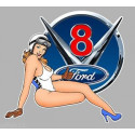 FORD V8 Pin Up Sticker droite