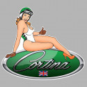 FORD Cortina right Pin Up Sticker    