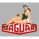 JAGUAR  left Pin Up laminated vinyl sticker