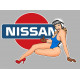NISSAN left Pin Up  vinyl decal