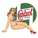 CASTROL Wakefield Pin Up right laminated vinyl decal
