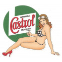 CASTROL Wakefield left  Pin Up  laminated decal