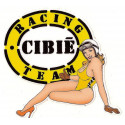 CIBIE Pin Up Sticker gauche vinyle laminé