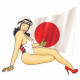 JAPAN Pin Up Sticker droite