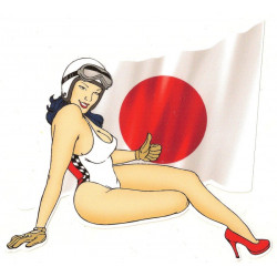  JAPAN Pin Up Sticker UV 75mm x 65mm