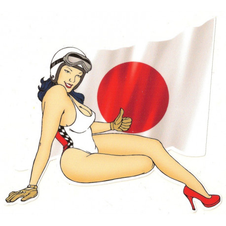  JAPAN Pin Up Sticker UV 75mm x 65mm