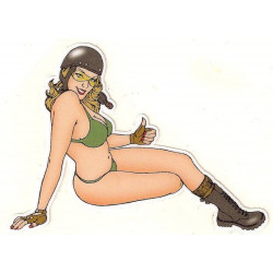 Pin Up  Racing  Sticker