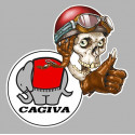 CAGIVA " skull "  droit Sticker  