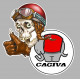 CAGIVA " skull "  Sticker gauche   