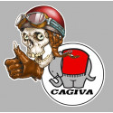 CAGIVA " skull "  Sticker gauche   
