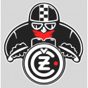 CZ biker vinyl decal