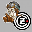 CZ Skull Sticker gauche