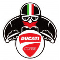 DUCATI biker lamined sticker