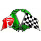 DUCATI CORSE Pin Up Sticker 