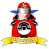 Honda biker Lamined  Sticker