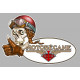 MOTOBECANE left Skull Sticker