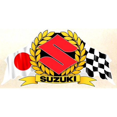  SUZUKI  Flag  Sticker 