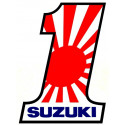 SUZUKI Number one  Sticker vinyle laminé