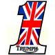 TRIUMPH Number one laminated  decal