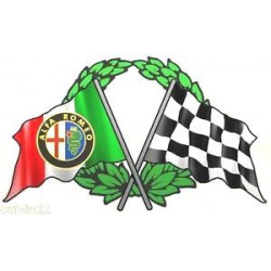 ALFA ROMEO Flag  Sticker 