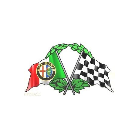 ALFA ROMEO Flag  Sticker 