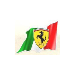 Scuderia FERRARI  Flag Sticker UV 75mm x 55mm   