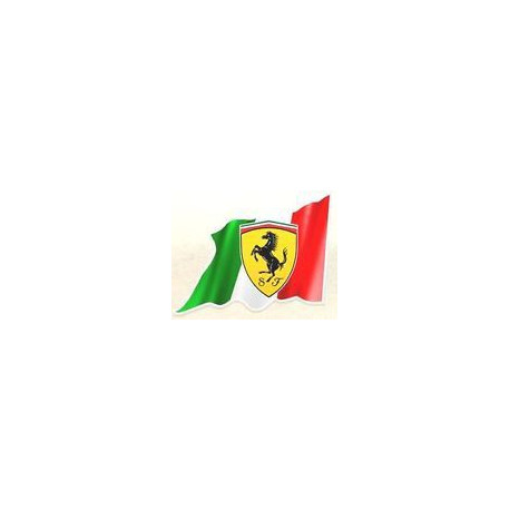 Scuderia FERRARI  Flag Sticker UV 75mm x 55mm   