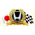 HONDA WORLD CHAMPIONS  Sticker vinyle laminé