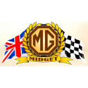 MG MIDGET Flags Sticker  vinyle laminé