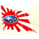 SUBARU  left Flag Laminated decal